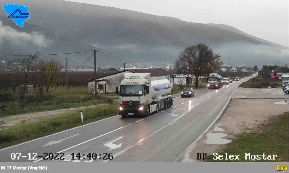 Web kamera na sjevernom izlazu u Mostaru - Vrapčići